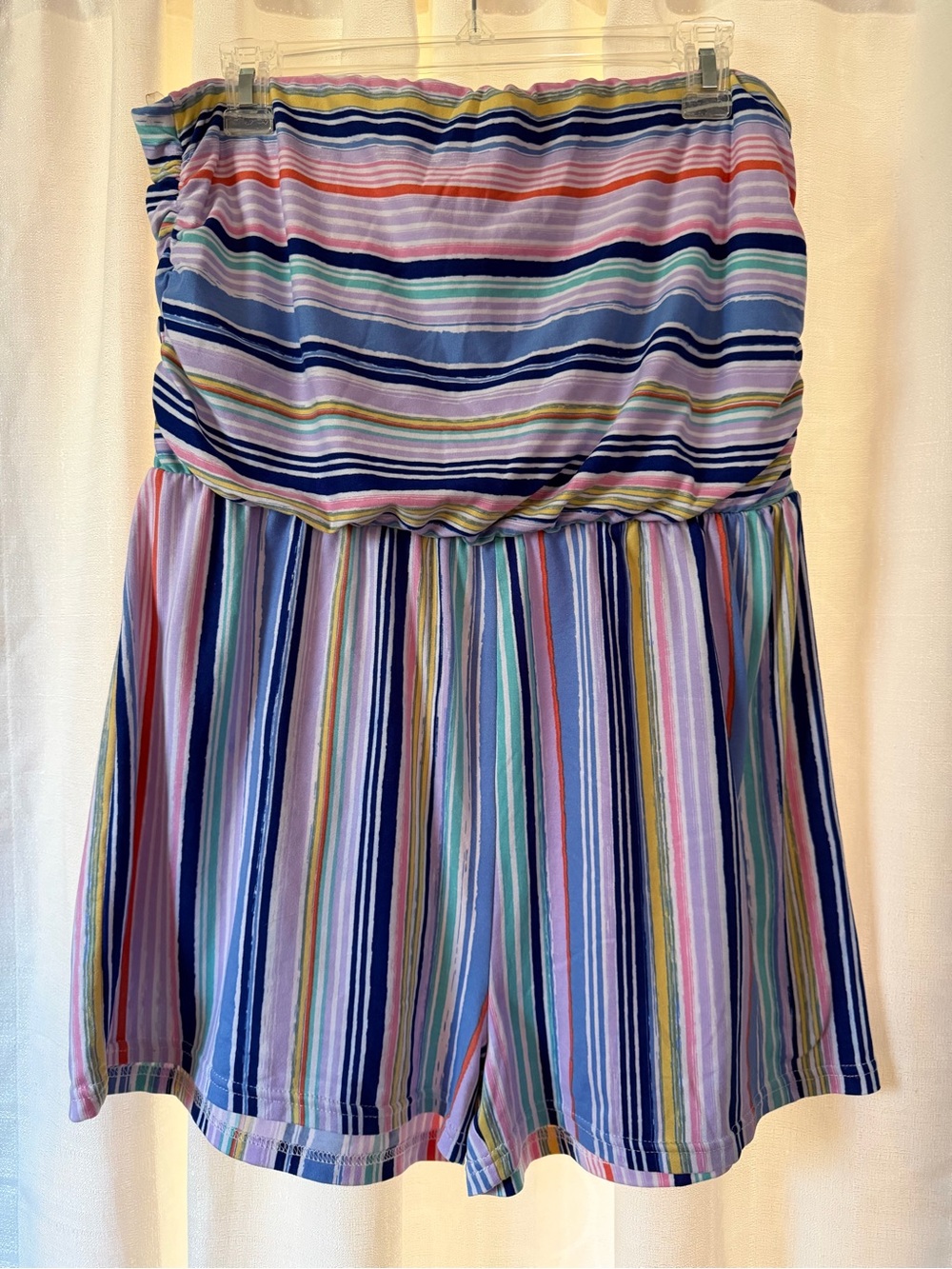 NWOT | Full Circle Trends | Striped Strapless Romper | XL